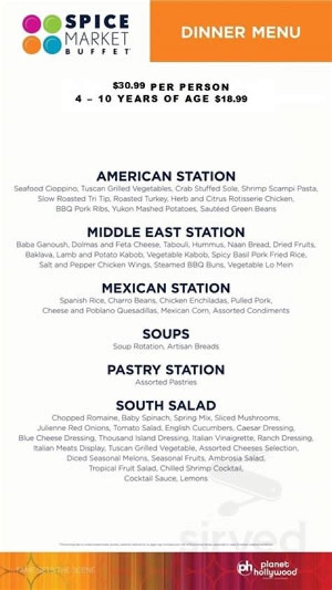 Spice Market Buffet Prices, Hours, Menu, and Vegas Coupons 2021.